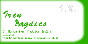 iren magdics business card